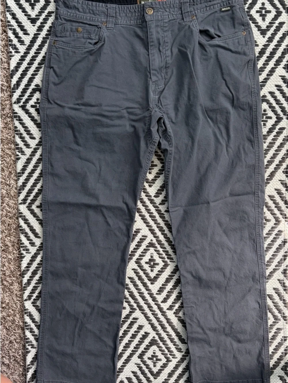 Howler Brothers Pants Men 35x32 (35x29) Frontside 5 Pocket Cordura Canvas Gray